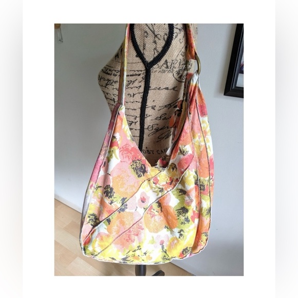 Lucky Penny by Anthropologie Leather tropical floral shoulder bag - Picture 4 of 9